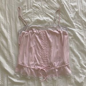Y2K Cami Tank top with lace and bow Victoria’s Secret